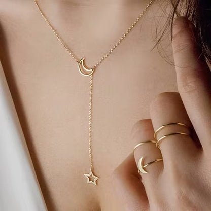 Stella Luna Elegance - Collana girocollo con ciondolo